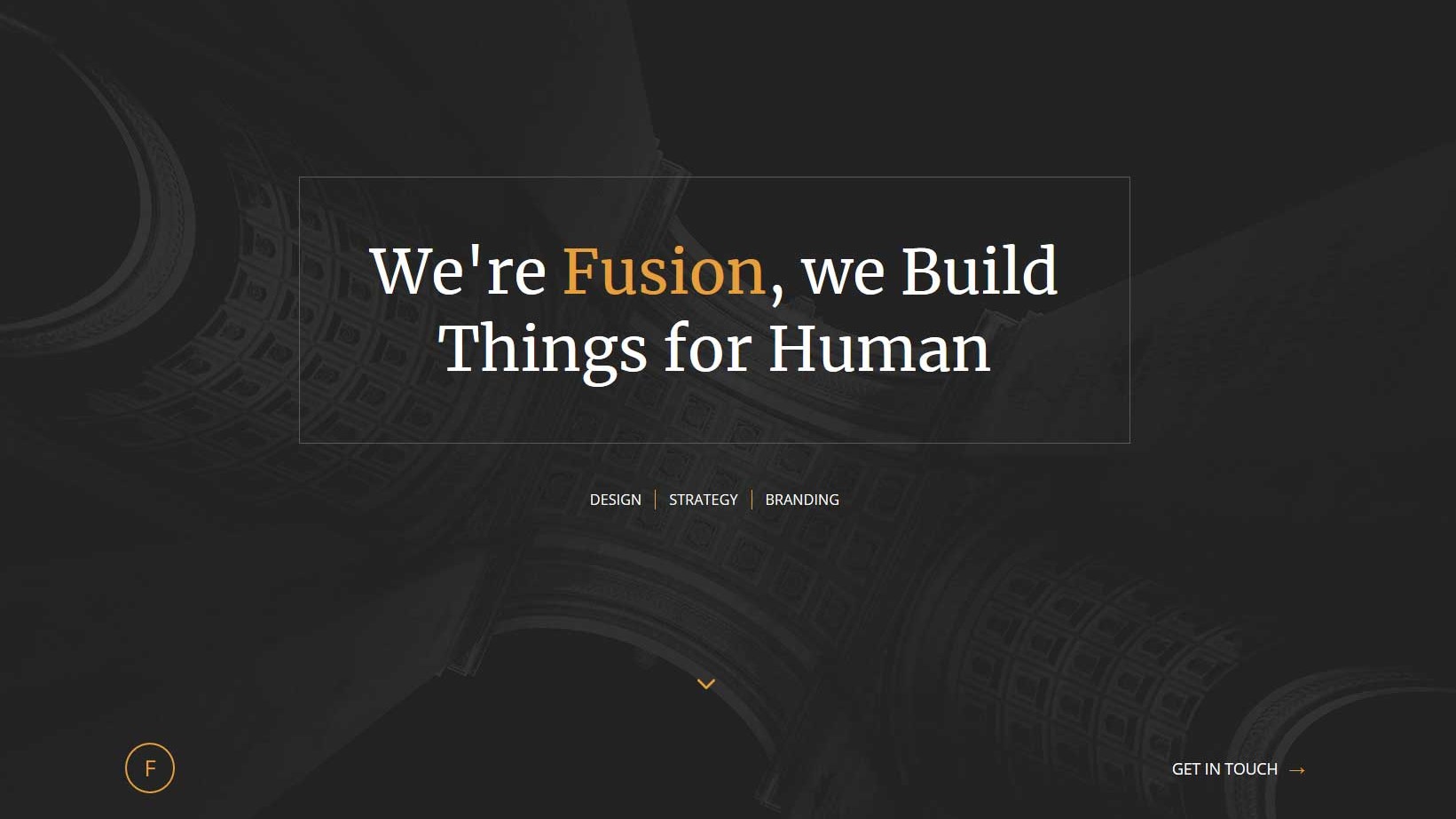 screenshot of Fusion project website
